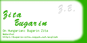 zita bugarin business card